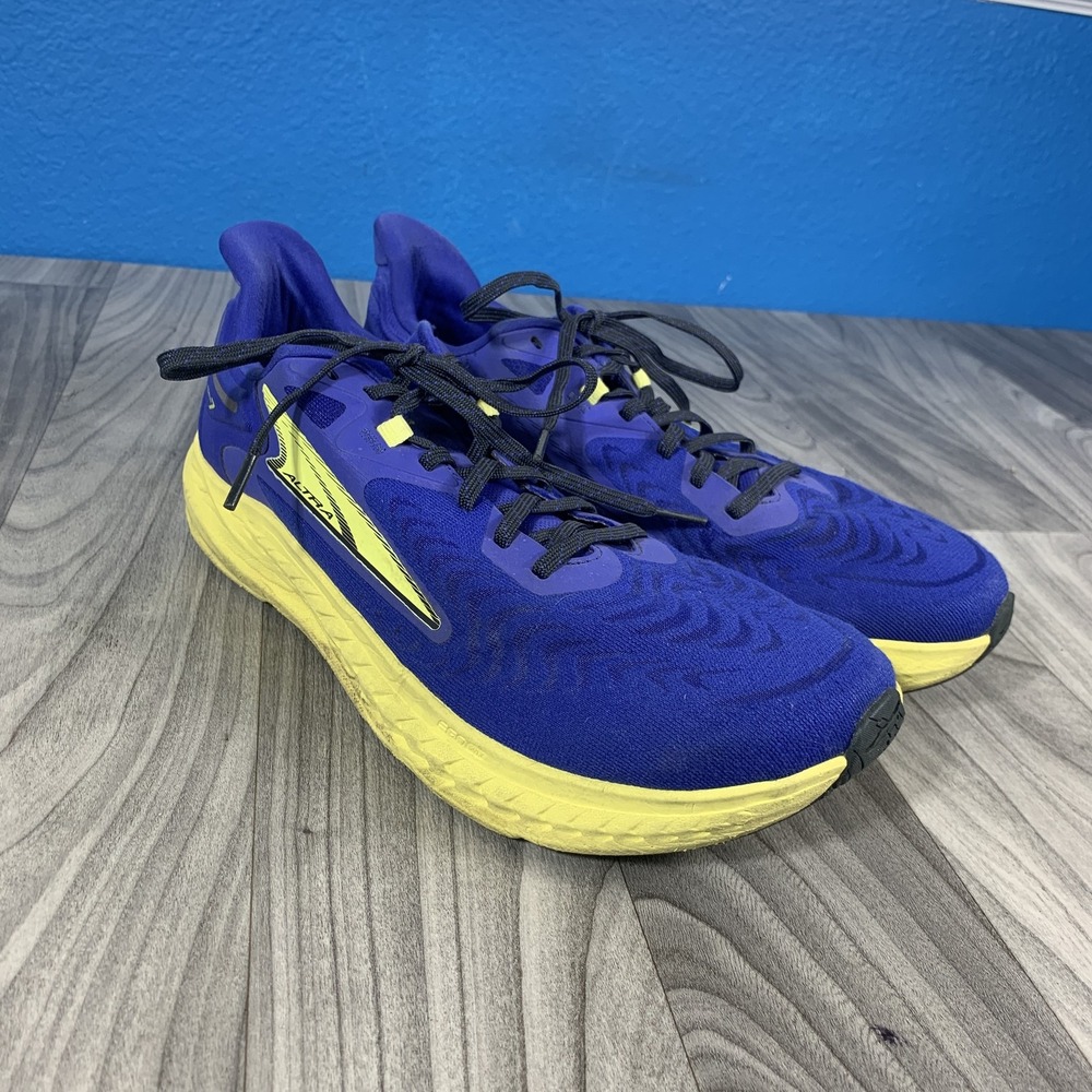 Altra Torin 7 Mens Size 10 Blue Yellow Athletic Running Walking Shoes Sneakers